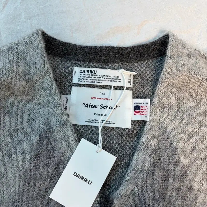 [BUNJANG] Dairiku Argyle Mohair Knit Cardigan / 다이리쿠 아가일 모헤어 니트 가디건