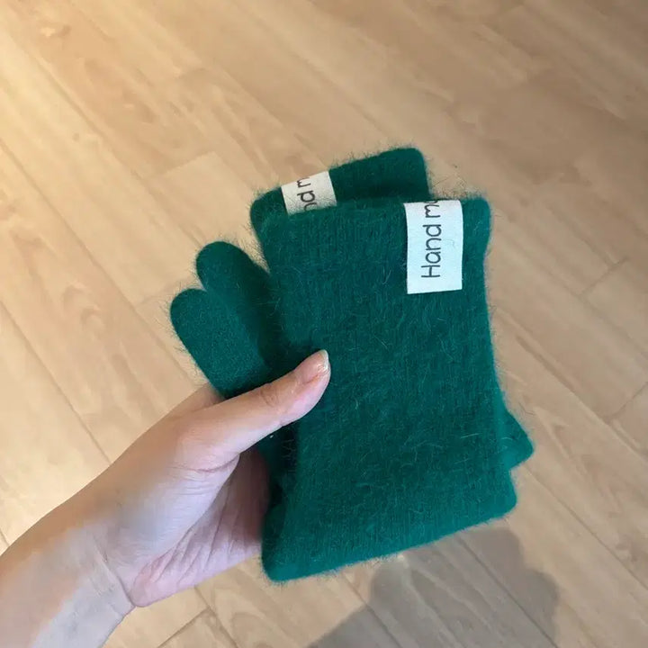 [BUNJANG] Green Wool Gloves / 그린색 털실장갑