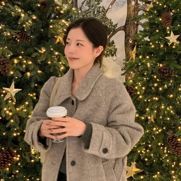 [BUNJANG] Spring Krokoz Boucle Half Coat / 스프링크로커스 부클 하프 코트