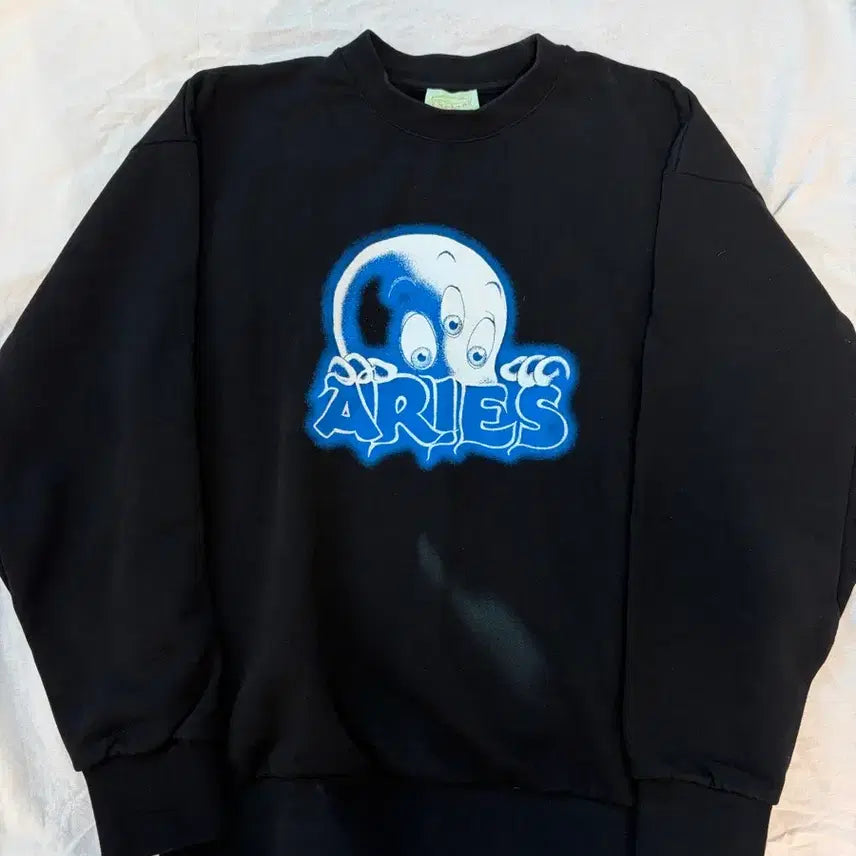 [BUNJANG] Boys Planet Casper Crewneck Sweatshirt Black / 에리즈 캐스퍼 크루넥 스웻셔츠 블랙