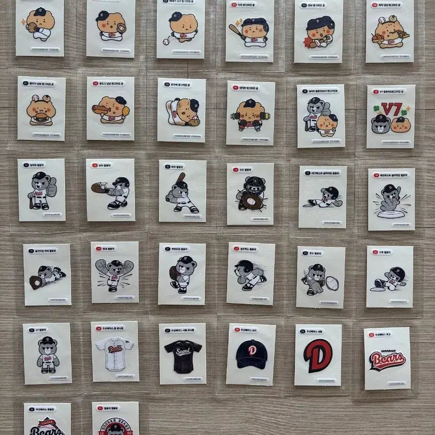 [BUNJANG] Doosan Mang-Gom-i Sticker 1st & 2nd Full Set / 두산 망곰이 띠부씰 1탄2탄 전종세트