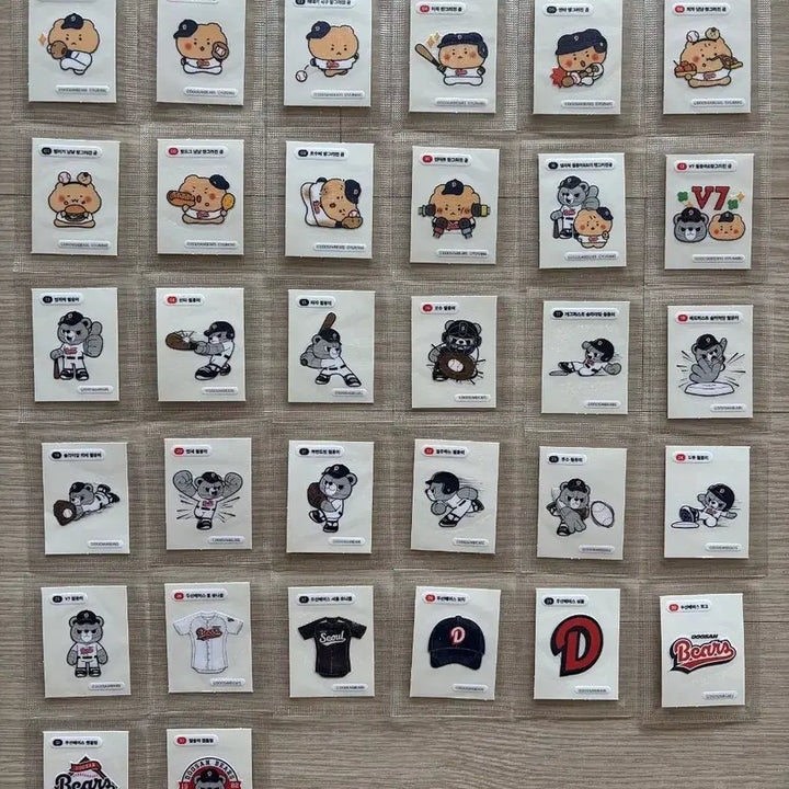 [BUNJANG] Doosan Mang-Gom-i Sticker 1st & 2nd Full Set / 두산 망곰이 띠부씰 1탄2탄 전종세트