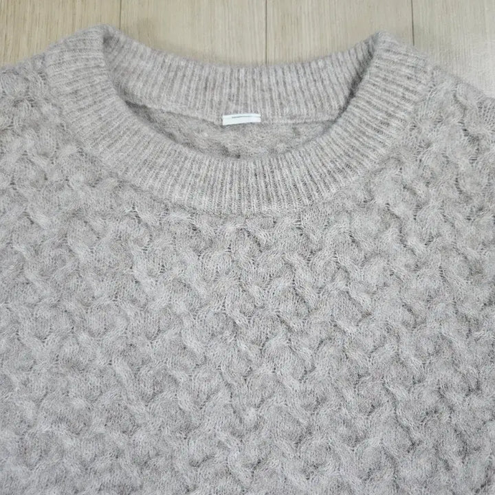 [BUNJANG] Lululemon Light Gray Knit Sweater XS / 룰루레몬 라이트 그레이 꽈배기 니트 XS