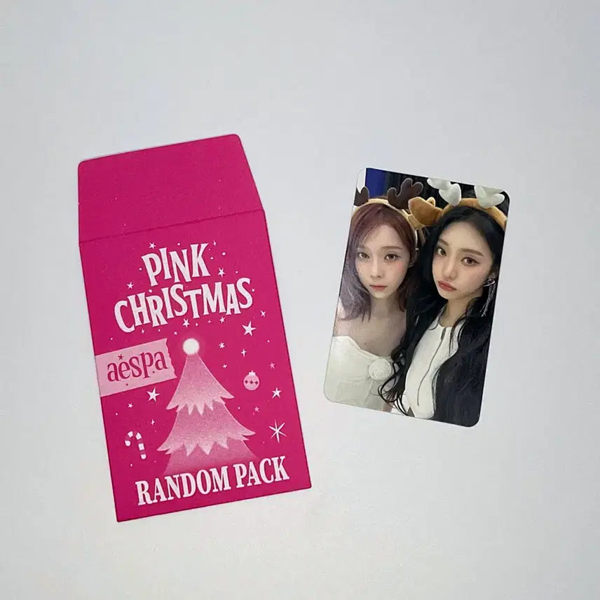 에스파 윈터 닝닝 2023 핑크크리스마스 포카 포토카드