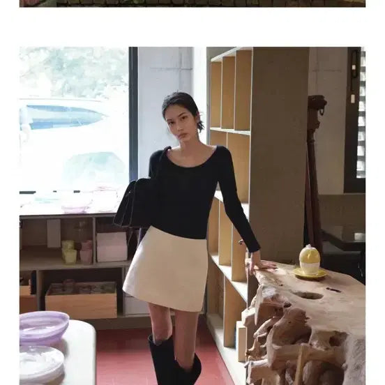 [BUNJANG] For Your Eyes Only Corduroy Pants Skirt - Cream / 포유어아이즈온리 코듀로이 팬츠스커트 크림 (새상품)