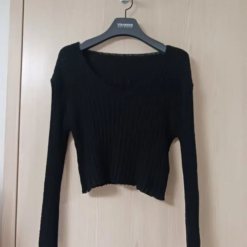 [BUNJANG] Cropped Knit Top / 크롭 니트티 55(총장 43)