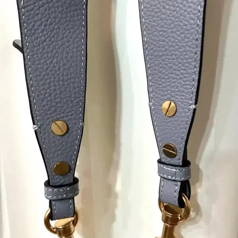 [BUNJANG] Leather Braided Gray Bag Strap / (새상품) 가죽 땋은 가방 스트랩 회색