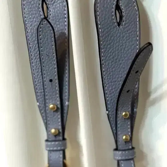 [BUNJANG] Leather Braided Gray Bag Strap / (새상품) 가죽 땋은 가방 스트랩 회색