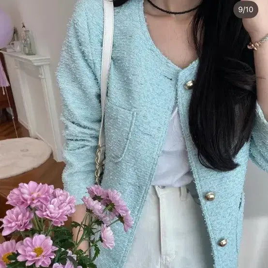 [BUNJANG] Songlabel Tweed Jacket / 쏭러벨 메이드 트위드 소라