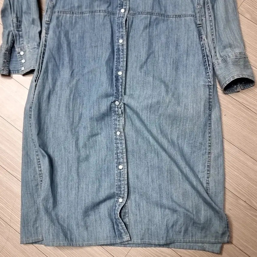 [BUNJANG] Ralph Lauren Denim Chambray Long Shirt Dress / 랄프로렌 데님 샴브레이 롱 셔츠 원피스(실측)