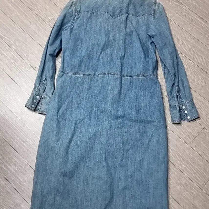 [BUNJANG] Ralph Lauren Denim Chambray Long Shirt Dress / 랄프로렌 데님 샴브레이 롱 셔츠 원피스(실측)