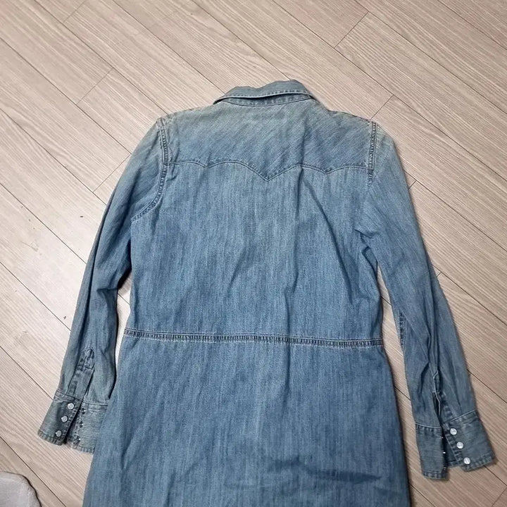 [BUNJANG] Ralph Lauren Denim Chambray Long Shirt Dress / 랄프로렌 데님 샴브레이 롱 셔츠 원피스(실측)