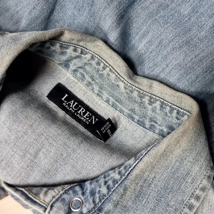 [BUNJANG] Ralph Lauren Denim Chambray Long Shirt Dress / 랄프로렌 데님 샴브레이 롱 셔츠 원피스(실측)