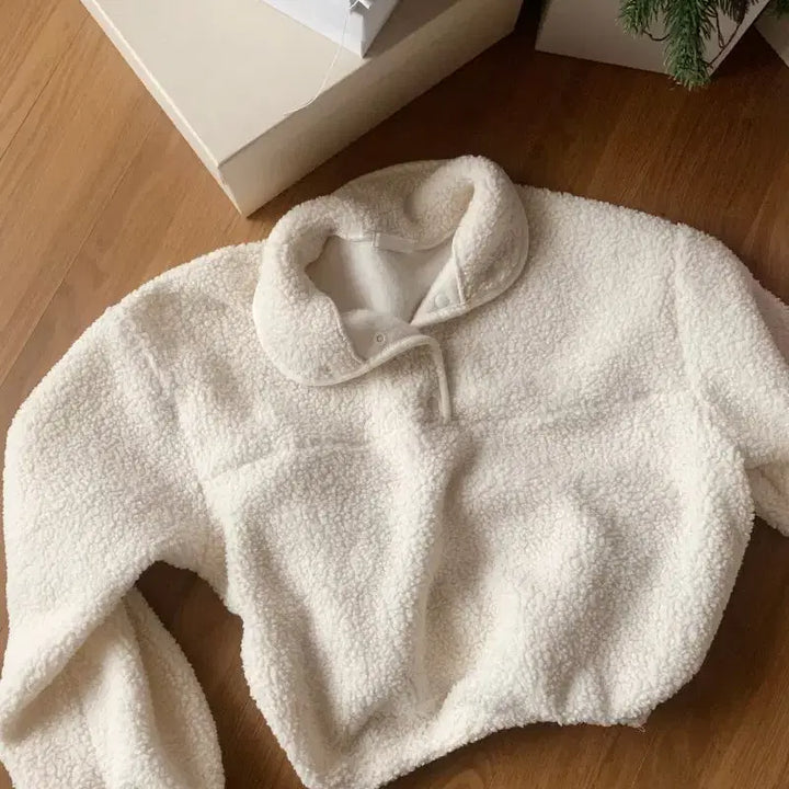 [BUNJANG] Puff Fleece Two-Piece Set / 양털 조거팬츠세트 트레이닝세트 뽀글이 투피스
