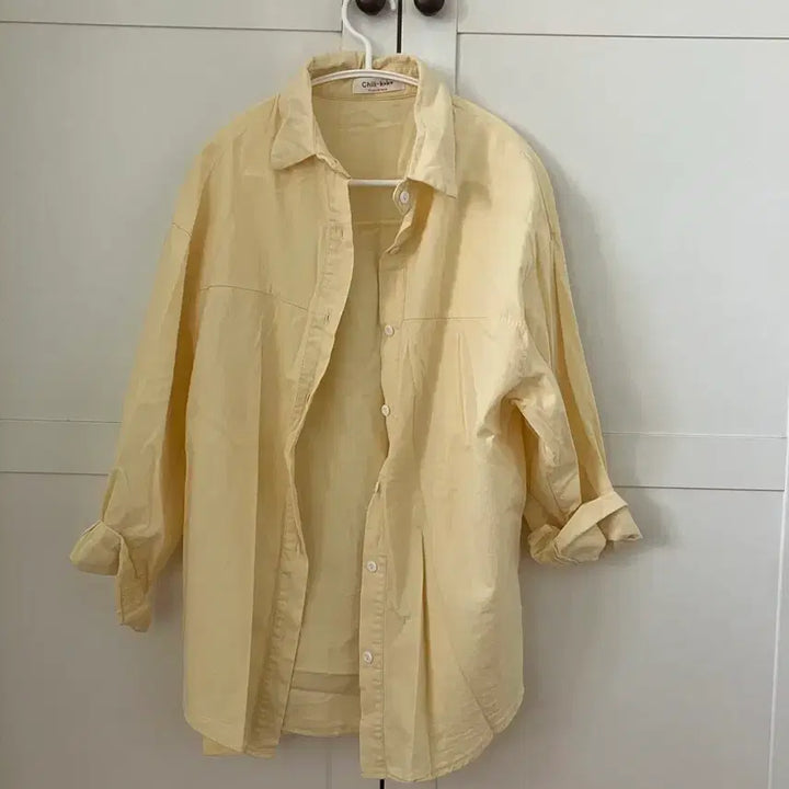 [BUNJANG] Chili-koko Yellow Cotton Shirt / Chili-koko From Grace 옐로우 코튼 셔츠