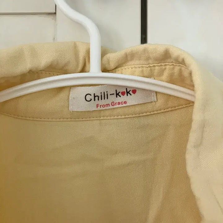 [BUNJANG] Chili-koko Yellow Cotton Shirt / Chili-koko From Grace 옐로우 코튼 셔츠