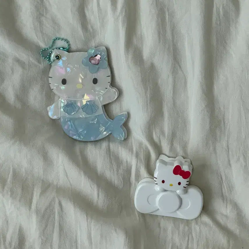 [BUNJANG] Sanrio Hello Kitty Mermaid Mirror Keyring / 산리오 헬로키티 고전키티 고정집게 핸드크림 일괄