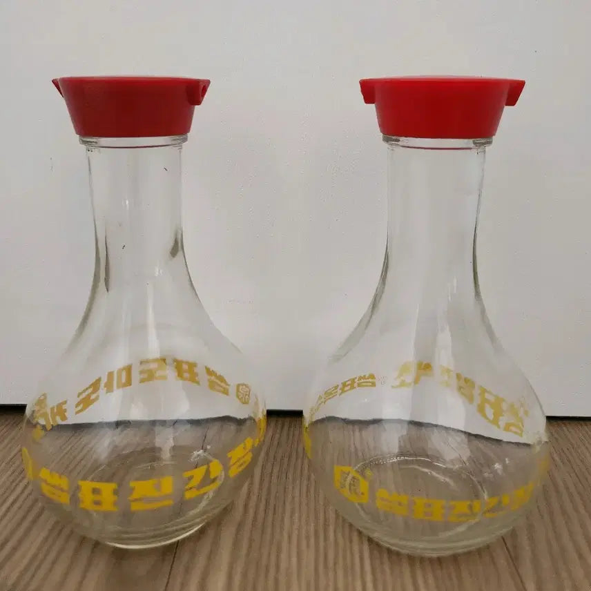 [SOLD OUT] ((근대사)) 옛날 샘표 간장/식초 유리병 2개