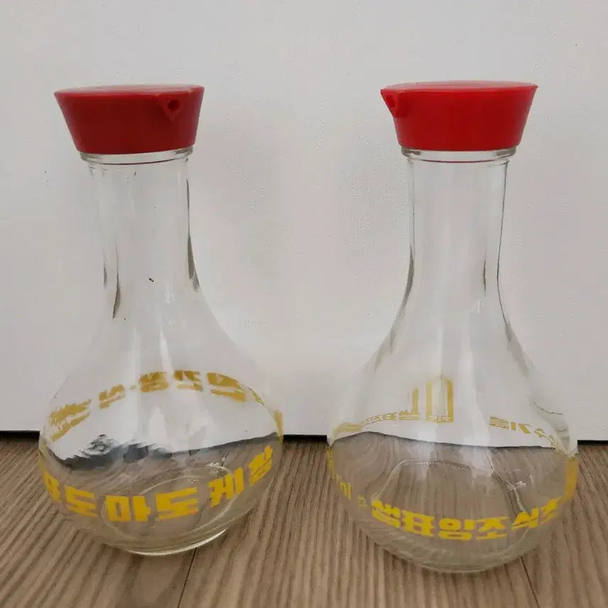 [SOLD OUT] ((근대사)) 옛날 샘표 간장/식초 유리병 2개