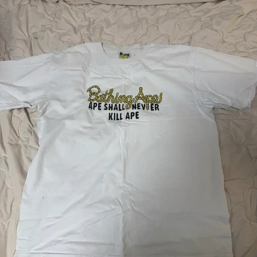 [BUNJANG] BAPE T-shirt XL White / 베이프 반팔
