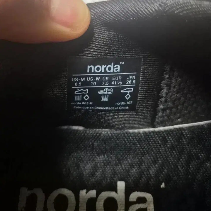 [BUNJANG] Norda 003 Slip-on Black Sneakers / norda 노다003 슬립온 블랙 스니커즈 265