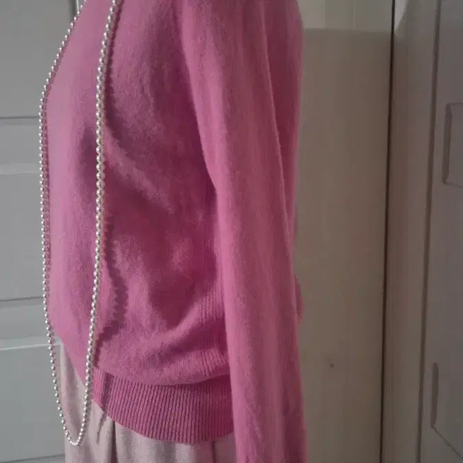 [BUNJANG] GEORGE Pink Pure Wool Turtleneck Knit / 핑크색 순모100.  반폴라  니트