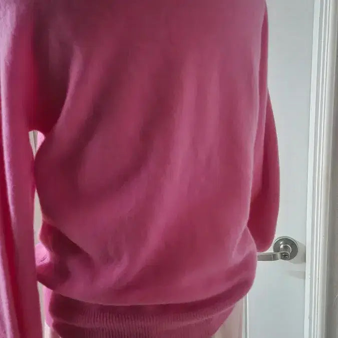 [BUNJANG] GEORGE Pink Pure Wool Turtleneck Knit / 핑크색 순모100.  반폴라  니트