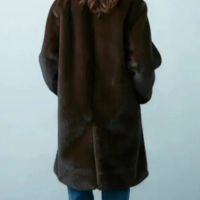 [BUNJANG] WMM Studios Brown Eco-Fur Coat / WMM STUDIOS 브라운 에코퍼 더블유엠엠스튜디오스 페이크 퍼코트