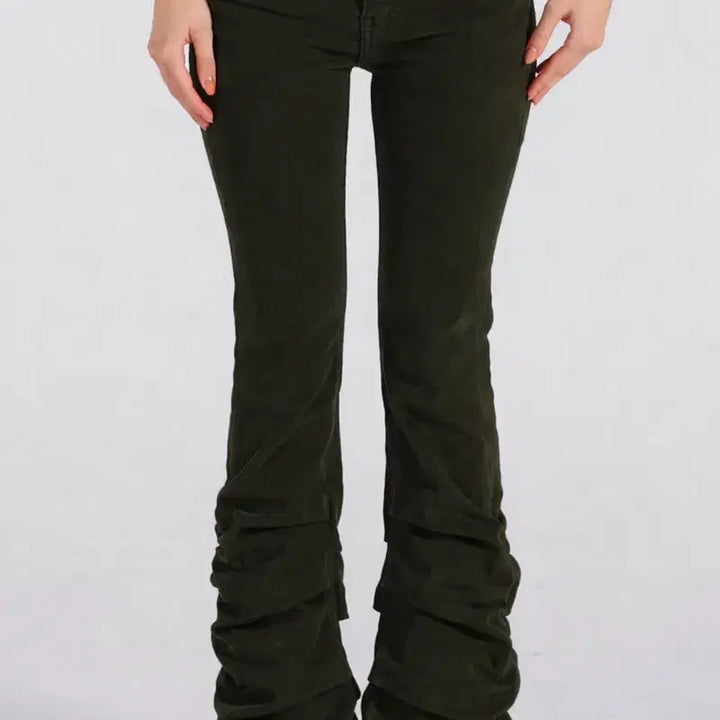 [BUNJANG] ootj Shirred Bootcut Low-Rise Long Pants / ootj 셔링 부츠컷 롱팬츠 로우라이즈