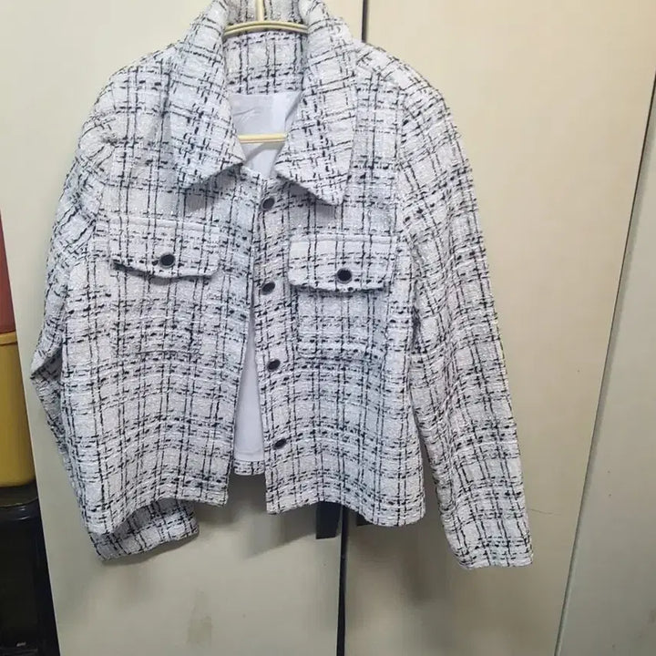 [BUNJANG] Tweed Check Short Jacket / 트위드 체크 자켓 숏자켓