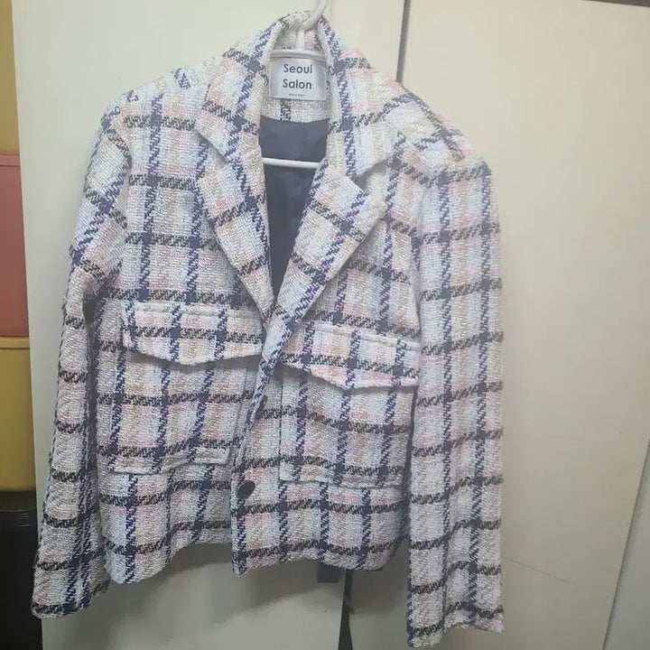 [BUNJANG] Tweed Check Short Jacket / 트위드 체크 자켓 숏자켓