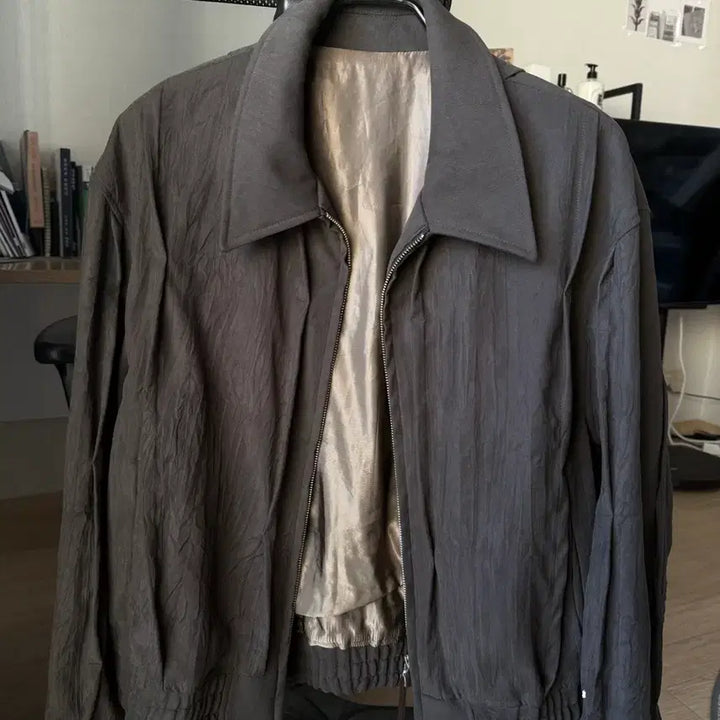 [BUNJANG] Elmood Dots Blouson Jacket Brown L / 엘무드 닷츠 블루종 자켓 브라운 L