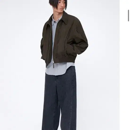 [BUNJANG] Elmood Dots Blouson Jacket Brown L / 엘무드 닷츠 블루종 자켓 브라운 L