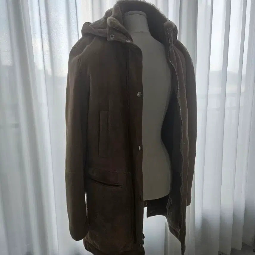 [BUNJANG] Brunello Cucinelli Shearling Mouton Long Coat / 브루넬로 쿠치넬리 시어링무스탕 후드롱코트