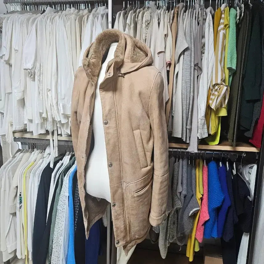 [BUNJANG] Brunello Cucinelli Shearling Mouton Long Coat / 브루넬로 쿠치넬리 시어링무스탕 후드롱코트