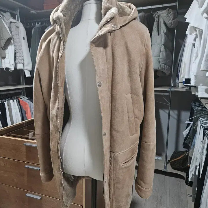 [BUNJANG] Brunello Cucinelli Shearling Mouton Long Coat / 브루넬로 쿠치넬리 시어링무스탕 후드롱코트