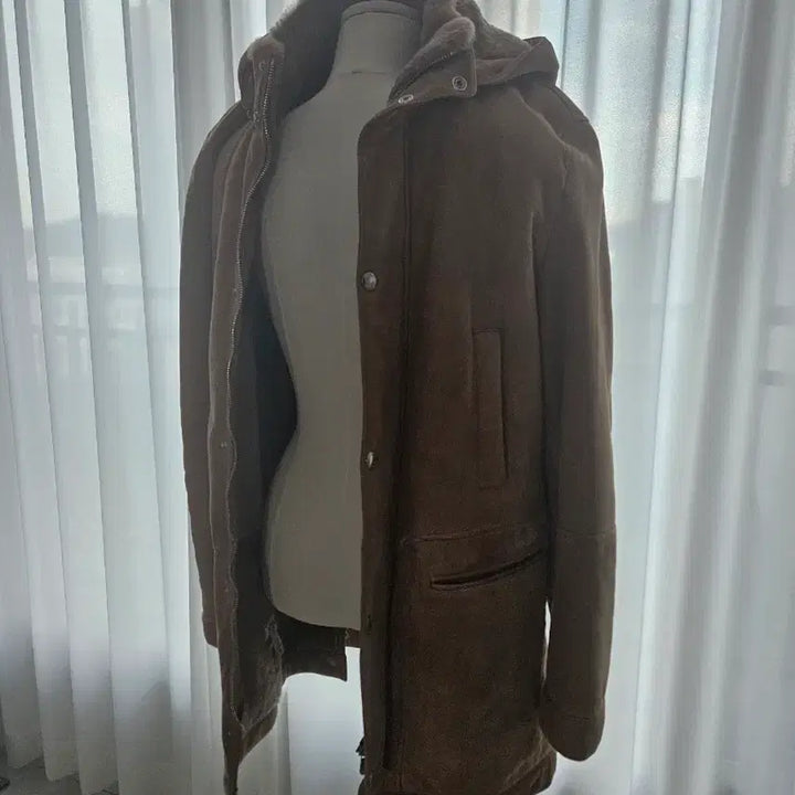 [BUNJANG] Brunello Cucinelli Shearling Mouton Long Coat / 브루넬로 쿠치넬리 시어링무스탕 후드롱코트