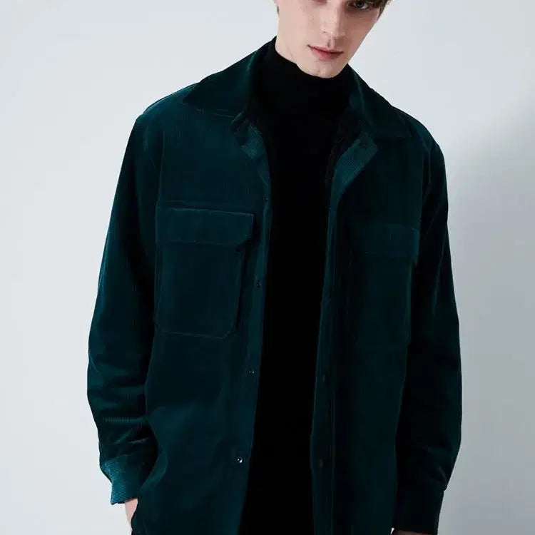 [BUNJANG] TIME Green Corduroy Jacket / TIME 타임 그린 코듀로이 자켓