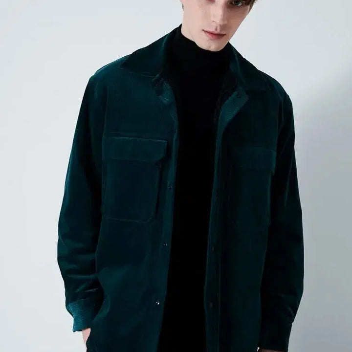 [BUNJANG] TIME Green Corduroy Jacket / TIME 타임 그린 코듀로이 자켓