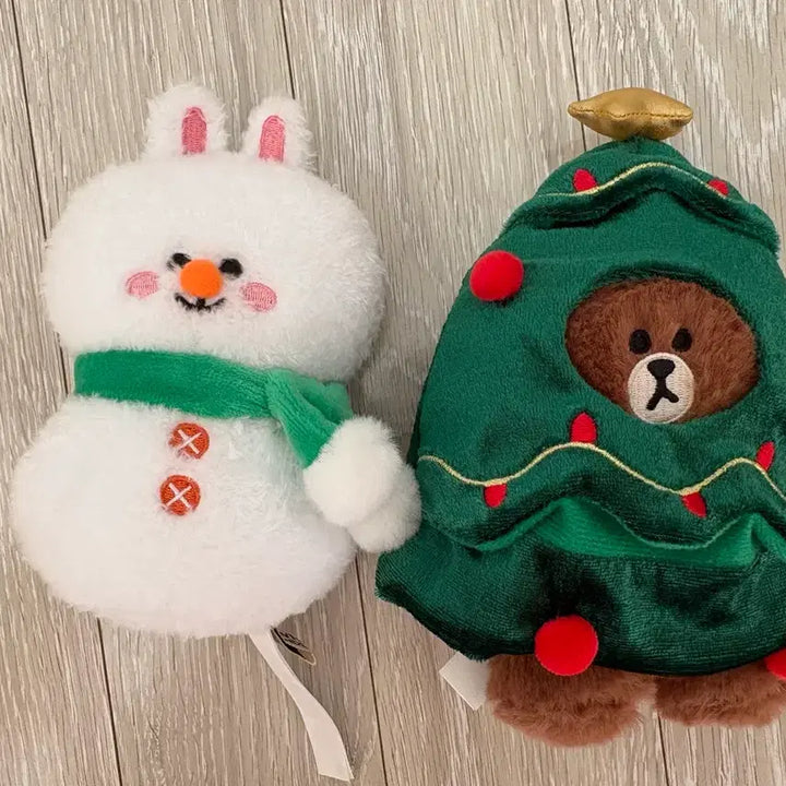 [BUNJANG] Line Friends Holiday Tree Brown Cony Bundle Set / 라인프렌즈 홀리데이 트리 브라운 눈사람 코니 일괄 팝니다