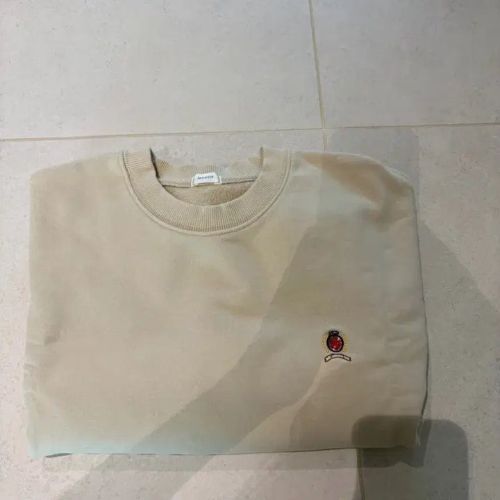 [BUNJANG] Masov Beige Embroidered Logo Sweatshirt / (새상품)마소프 베이지색 맨투맨 티셔츠