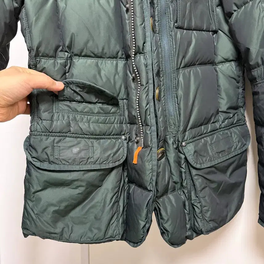 [BUNJANG] Parajumpers Men's Green Goose Down Padded Jacket / 파라점퍼스 남성 그린 구스다운 패딩 점퍼 자켓 M 100사이즈 파점 명품