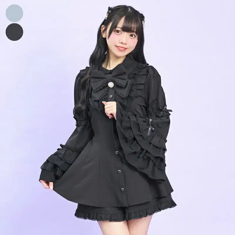 [BUNJANG] Secret Honey Volume Princess Sleeve Set / 시크릿허니 볼륨 공주 소매 셋업