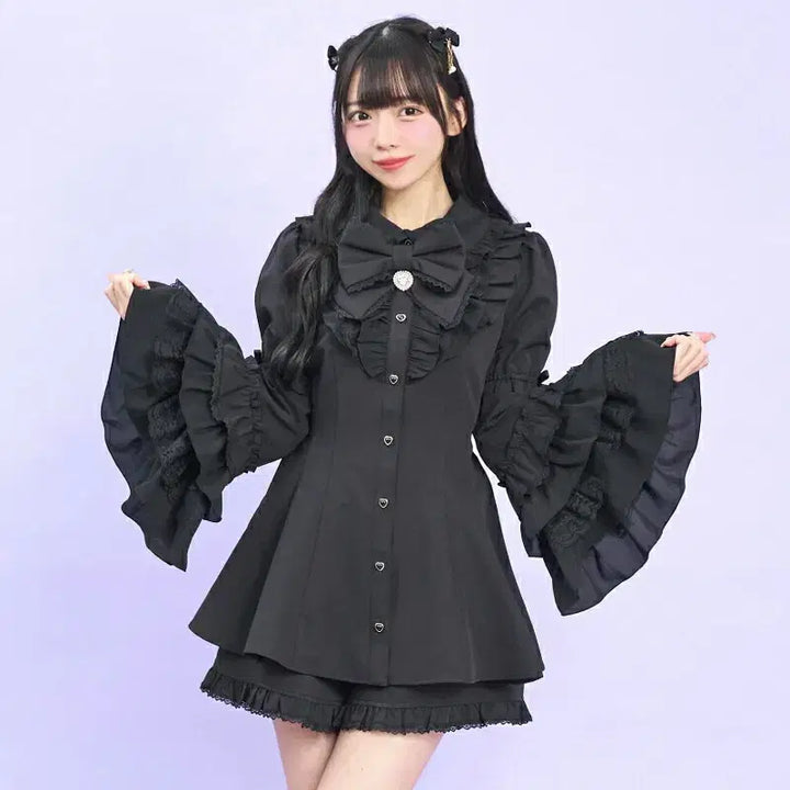 [BUNJANG] Secret Honey Volume Princess Sleeve Set / 시크릿허니 볼륨 공주 소매 셋업