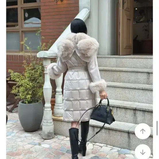 [BUNJANG] Real Fox Goose Down Padded Coat / 46->15 리얼폭스 구스 패딩 코트 /수입의류 드오브 로썸제이 블레스샵