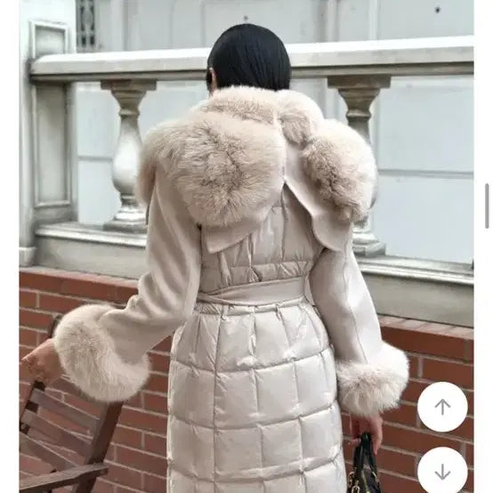 [BUNJANG] Real Fox Goose Down Padded Coat / 46->15 리얼폭스 구스 패딩 코트 /수입의류 드오브 로썸제이 블레스샵
