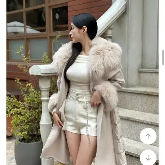[BUNJANG] Real Fox Goose Down Padded Coat / 46->15 리얼폭스 구스 패딩 코트 /수입의류 드오브 로썸제이 블레스샵