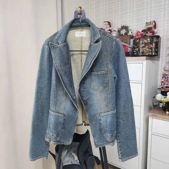 [BUNJANG] Denim Light Blue Jacket (M, L) / 데님 연청자켓 (M, L)