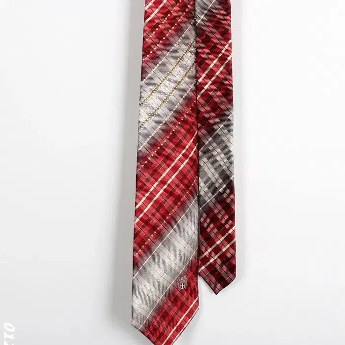 [BUNJANG] Daks Cubic Check Necktie / 닥스 큐빅 체크 넥타이