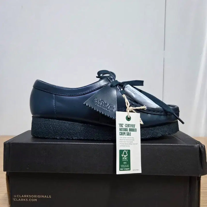 [BUNJANG] Clarks Wallabee Dark Teal Leather Shoes / 클락스 여성 왈라비 다크 틸 레더 240mm
